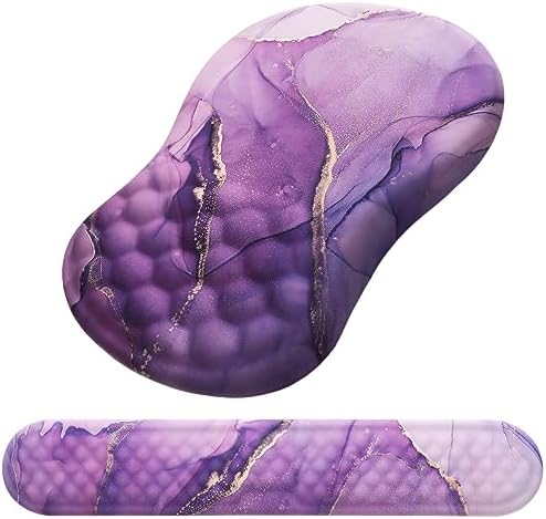 Ergonomic Mouse Pad with Wrist Support and Keyboard Wrist Rest Set by Laokiiy