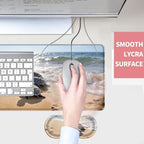 Mouse Pad,Large Desk Mat Set, 4in1 XL Mousepad + Keyboard Wrist Rest+Mouse Wrist Rest+Coaster with Ergonomic Desk Pad for Home Office Table Computer Cover -Beautiful Sea Turtle Beach - Image 4