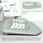 Wireless Keyboard and Mouse Combo,2.4G Ergonomic Wave Keys(Avocado Green-B) - Image 4