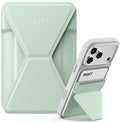 MOFT Magnetic Wallet Stand Compatible with iPhone 17/16/15/14/13/12 Series, Angle Adjustment & Magsafe Compatible MOVAS Phone Stand,Peppermint by MOFT
