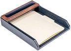 DACASSO Wood & Leather Desk Set - Luxury Leather Desk Pad & Desk Organization Essentials - Office Organization & Executive Desk Decor - (Walnut and Black, 8 Piece) - Image 6