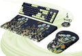 Ospelelf Ergonomic Mouse Pad and Keyboard Stand Wrist Rest Set, Memory Foam Comfort, Pain Relief for Typing, Office Desk Accessories, Moonlit Blossoms by OspelelfOfficeSupplies