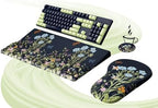 Ospelelf Ergonomic Mouse Pad and Keyboard Stand Wrist Rest Set, Memory Foam Comfort, Pain Relief for Typing, Office Desk Accessories, Moonlit Blossoms by OspelelfOfficeSupplies