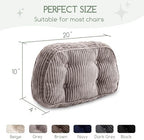 HIGOGOGO Lumbar Support Pillow for Recliner Chair/Accent Chair/Couch/Office Chair, Tufted Corduroy Back Support Cushion for Elderly, Recliner Cushions for Back Rest, Pain Relief, Reading, Grey - Image 3