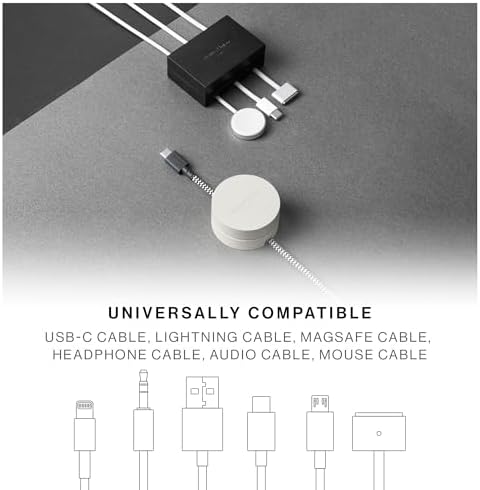 Native Union Weighter – Cable Weight/Holder Desk Accessory for Workspace or Nightstand – Non-Slip Cable Organizer – Metal and Silicone Design – for All Cables Including USB-C & Lightning (Black) - Image 3