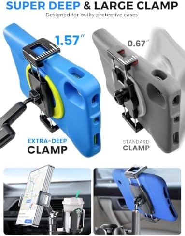2-in-1 Tablet Cup Holder Mount, Extra Drink Holder for Car Truck iPad Stand - Image 4