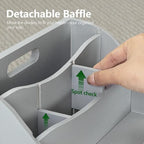 Rebee Vision Mail Organizer for Desk with Drawer Home & Office Decor, Gray - Image 6