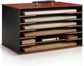 6-Tier Construction Paper Organizer, 12x18 11x17 Storage, Mahogany Finish by DL+Davis+Lorence