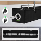 KEEGH Under Desk Cable Management Tray 36", No Drill Cord Organizer, Black - Image 6