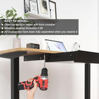 Under Desk Drawer with Removable Tray, 22.4" Wide 2-in-1 Organizer – 60° Ergonomic Tilt, 4-Compartment Insert for Pens, Phones & Cables, Ball Bearing Slides, for Home Office & Student Desk - Image 6