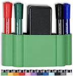 Glassboard Studio Magnetic Dry Erase Marker Holder - Super Strong for Magnetic Glass Whiteboard or Fridge - 2 Large Neodymium Magnets - No Slip Grip - Eco-Friendly PLA Plastic (Spring Green) by GlassboardStudio