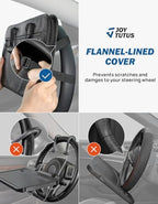 JOYTUTUS 3 in 1 Steering Wheel Eating Tray, Car Back Seat Laptop Desk, Multifunctional Office Bag, Car Work Table for Writing, Car Organizer for Kids, Commuters, Family - Image 2