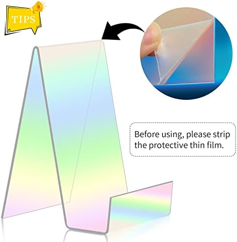 ZOEY Acrylic Book Stand with Ledge - Colorful Display Easels Plate - 5 Pack Large Holder for Books, Music Sheets, Artworks, CD, Tablet - Image 3