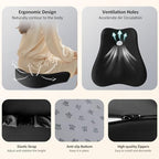 Seat Cushion,Lumbar Support Pillow for Office Chair, Cooling Mesh Office Chair Cushions for Sciatica,Tailbone &Back Pain Relief,Ergonomic Memory Foam Back Support Pillow for Desk,Gaming Car Chair - Image 6