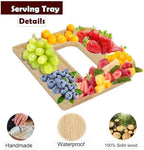 Wooden Grad Letter Tray, 12 Inch 4‑Pack Wood Platter for Graduation Decor - Image 2