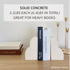 Bookends Decorative for Heavy Books - Aesthetic Boho Style, Cream White - Image 2
