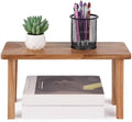 15 Inches Acacia Wooden Desktop Organizer Shelf, Cabinet Riser & Counter Display Stand for Top of Desk Home Office Kitchen Coffee Table Display Stand by Unknown