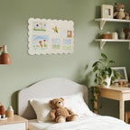 Scalloped Bulletin Board 24x18 inches, Decorative Felt Pin Board for Wall - Image 2