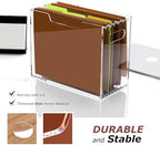 Acrylic Hanging File Organizer, Letter Size Clear Magazine Rack Folders Holder, Large Capacity Storage Box for Desk Office School, No Assembly Required - Image 3
