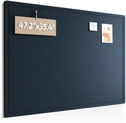 Fluxynara 47.2" x 35.4" Large Bulletin Board, Carbon Blue by FLUXYNARA