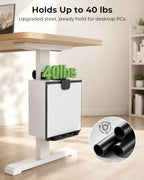 Under Desk PC Mount for Standing Desk, Clamp-On Desk Leg Computer Mount - Image 6