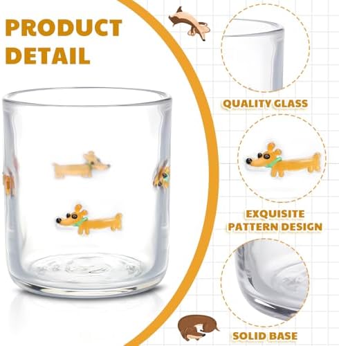 SiliFine 2 PCS Dachshund Icon Juice Glasses - Image 5