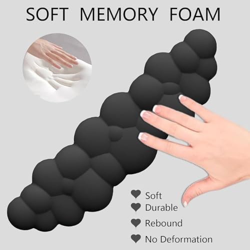 Cloud Mouse Pad Keyboard Wrist Rest 4PCS Extended Large Galaxy Desk Mat Pad Set Memory Foam Non-Slip Cute Ergonomic Gaming Mouse Pad Wrist Support for Computer Laptop Home Office Black - Image 6