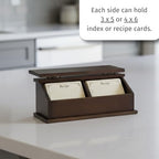 DutchCrafters Solid Brown Maple Wood Double Recipe Card Holder for Baking, Cooking - Kitchen Decor & Organization Box, Holds 4x6 or 3x5 Cards - Amish Made in USA (Earthtone) - Image 6
