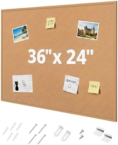 Mr. Pen- Cork Board, 24”x36”, Bulletin Board, Cork Bulletin Board by MrPen