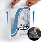 Daofary Acrylic Wall Sign Holder 8.5 x 11, 10 Pack Wall Mount,3-Way Install - Image 6
