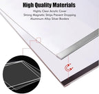 Acrylic Wall Sign Holder, Easy-Open 8.5 x 11 Wall Mount Display Frame 6p - Image 4