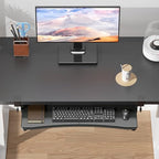 suptek Large Keyboard Tray Under Desk Pull Out with C Clamp Mount, Computer Keyboard & Mouse Tray, 34 (38 Including Clamps) x 11.8 inch Slide-Out Platform Computer Drawer for Typing, Black, DSF1LB - Image 4