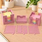 Mini Milk Crate Sticky Note Holder Compatible with 3 x 3 Inch Pads, white - Image 2