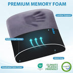 SweetSlubr Lumbar Support Pillow for Office Chair, Back Support(Black,XL) - Image 4