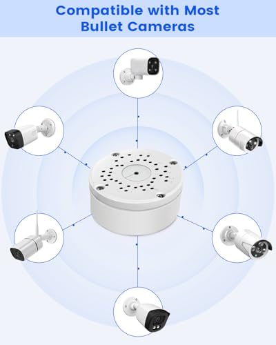 Universal Security Camera Junction Box, Metal Hide Cable Junction Boxes - Image 3