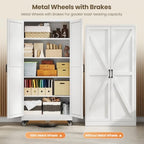 72"White Metal Kitchen Storage Cabinets Freestanding Garage Storage Cabinet - Image 7