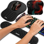 Ergonomic Keyboard Wrist Rest Mouse Pad Wrist Support Set, Black by Sangkoo