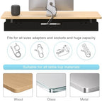 No-Drill Under Standing Desk Cable Management,31.5" L,Black - Image 4