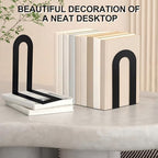 Chunful 10 Pcs Black Metal BookEnds Shelves, 7.5 x 5.75 x 3.5 in - Image 2