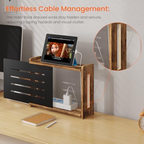 Homode Wooden WiFi Router Box Hider, Wall Mount Router Shelf - Image 5