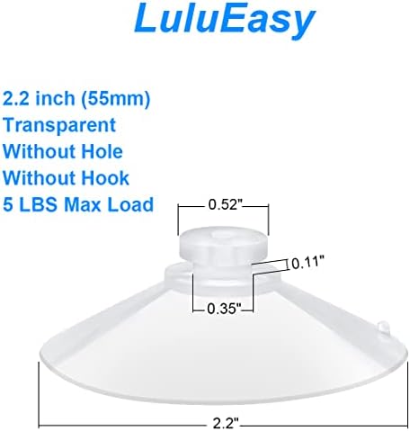 200 Pieces 2.2 inch Large Clear Suction Cups for Glass, Thick Without Hooks Without Holes, Professional Heavy Duty Sucker for Home Organization Window Decoration Bathroom Kitchen Bird Feeder - Image 3