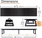 TEAMIX 42 inch Large Dual Monitor Riser, Desk Organizer Stand for TV Laptop - Image 5