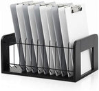 1 Pcs Vertical Clipboard Holder, 12Slot Clipboard Storage Rack, Black by Yookeer