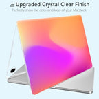 Case for MacBook Air 13.6 Inch M5 2026 M4 (2025) M3 (2024) & M2 (2022) - Coquette Aesthetic Clear Hard Shell Ultimate 6-in-1 Bundle with TPU Keyboard Cover, 2X USB-C Adapters, Aura Gradient - Image 4