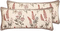 ISAENNE Designer Linen Throw Pillow Cover,Set of 2,28"x12"-Helena A by Isaennehomedecoration