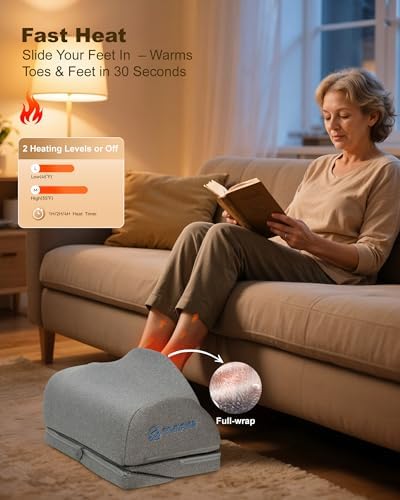 Comfier Foot Rest Under Desk at Work with Heat,Vibration,Foot Heater Foot Warmer,3 Height Under Desk Foot Rest for Office Chair,Gaming Chair Footstool, Ergonomic Heated Footrest,Computer Desk Use - Image 5