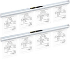 Henoyso 2 Pcs Restaurant Ticket Holder 16/18/24/28/30/32/40/44" Slide Check Rack Receipt Holder Aluminum Silver Order Ticket Rack for Commercial Kitchen Office Cafes Pubs Bar(30 Inch,Pen Slot) by Henoyso