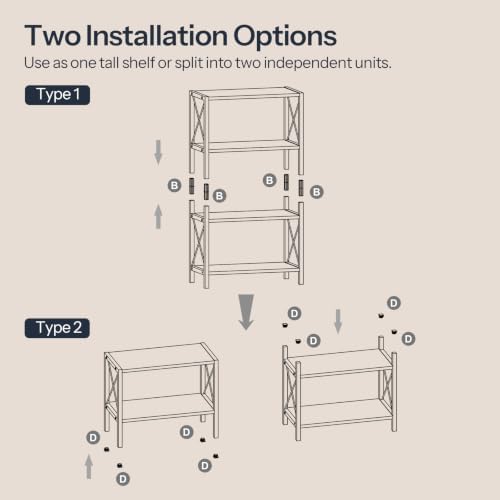 HOOBRO Desk Shelf, 4 Tier Stackable Desktop Bookshelf, Small Bookcase - Image 5