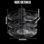 Qunclay Acrylic Rotating Business Card Holder 18 Pocket Sticker Display - Image 2