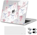 for New MacBook Air 13 inch Case 2026 M5 2025 M4 2024 M3 M2 Chip– Aesthetic Lightweight Cute Design Clear Hard Shell 6-in-1 Bundle with TPU Keyboard Cover & 2X OTG Adapters, Pink Bow by Loyrina